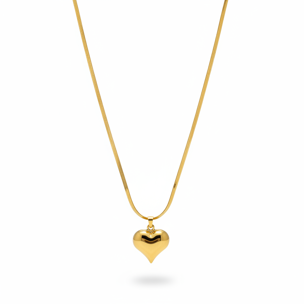 Collana cuore oro - ultra realistica verticale