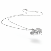 Collana cuore radiante argento - fluttuante