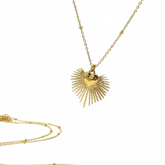 Collana cuore radiante - fluttuante
