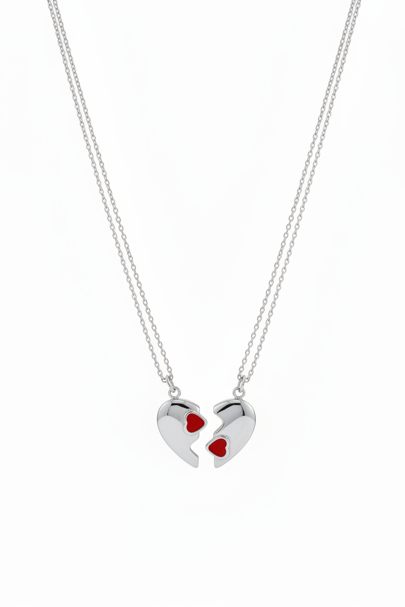 Collana Cuore Spezzato Argento