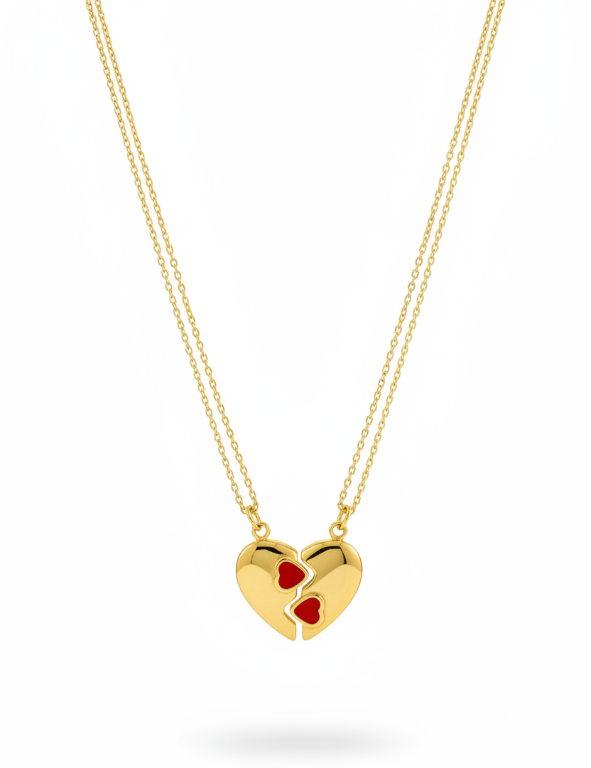 Collana Cuore Unito con catene