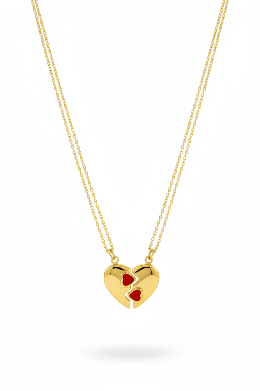 Collana Cuore Unito con catene