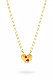 Collana Cuore Unito con catene