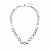 Collana cuori aperti argento