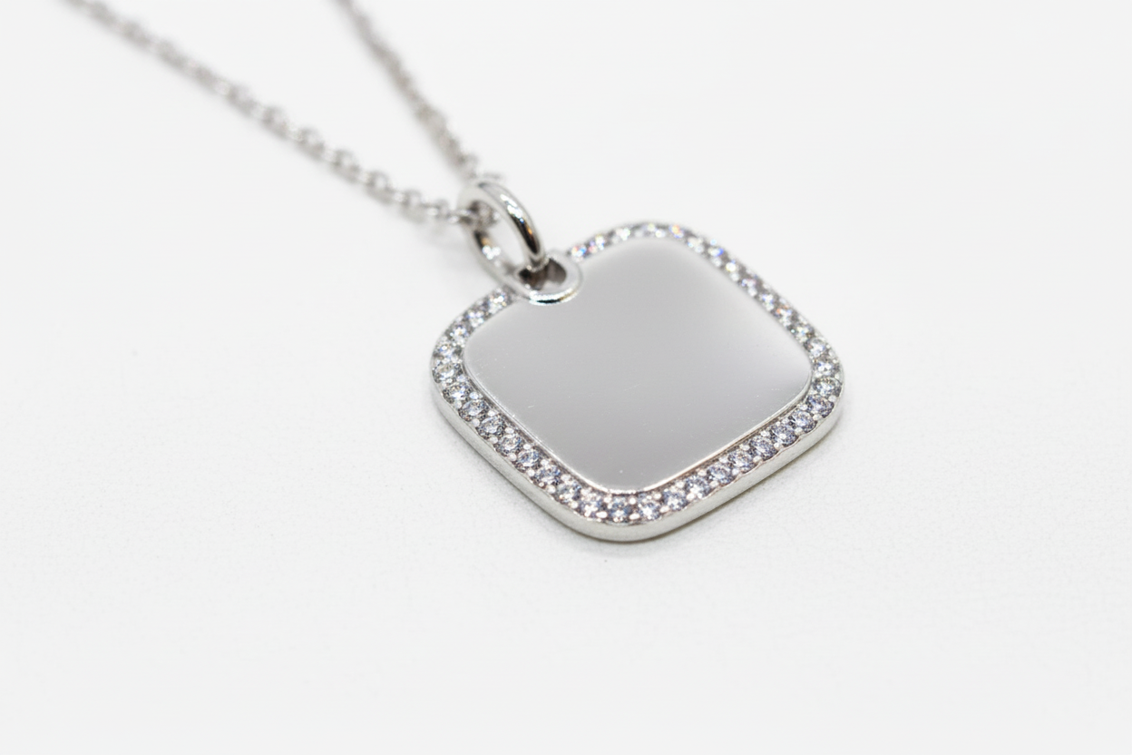 Collana cushion argento - dettaglio