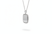 Collana cushion argento - vista laterale