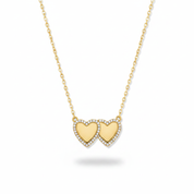 Collana doppio cuore oro