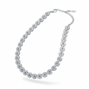 Collana foglie pavé argento 1:1