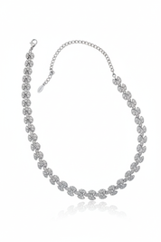 Collana foglie pavé argento 2:3