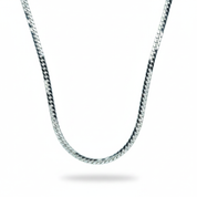 Collana gourmette larga argento