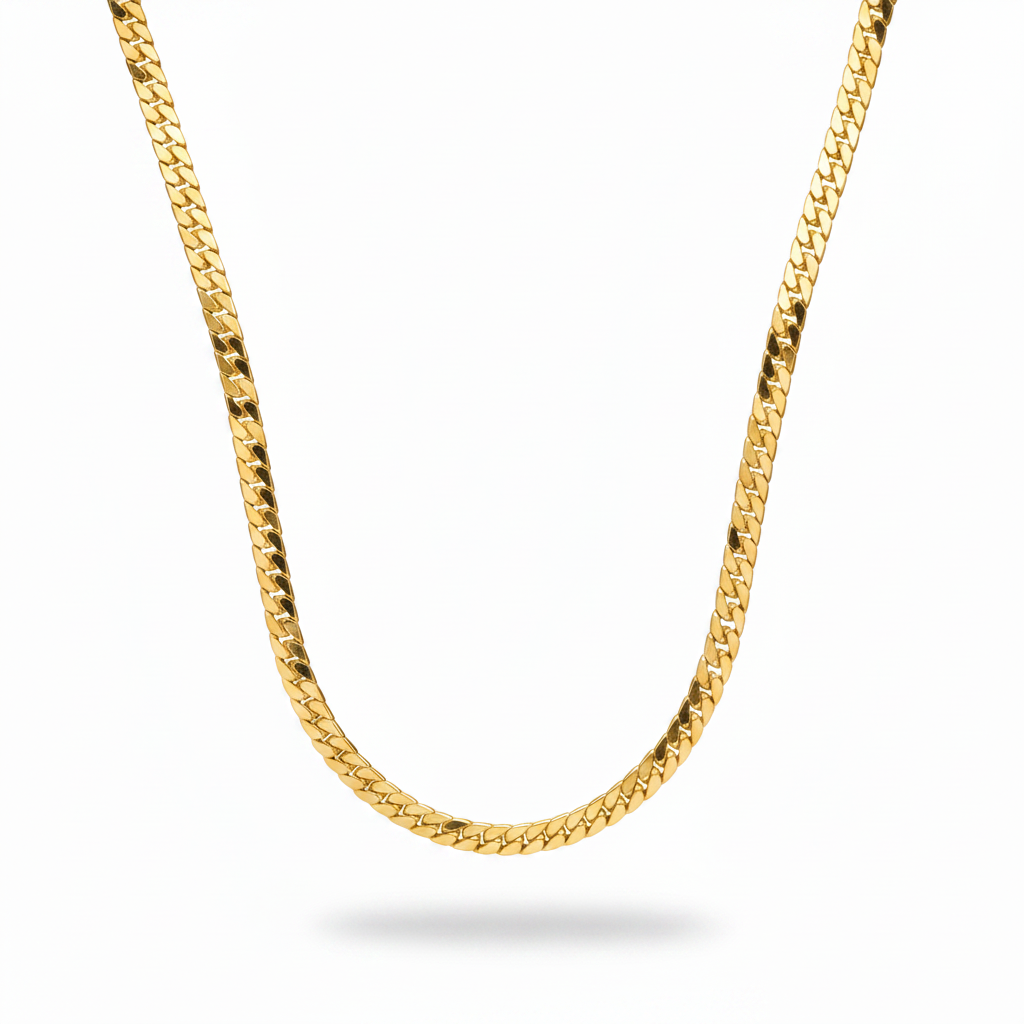 Collana gourmette larga oro