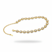 Collana Halo Cristalli – Oro