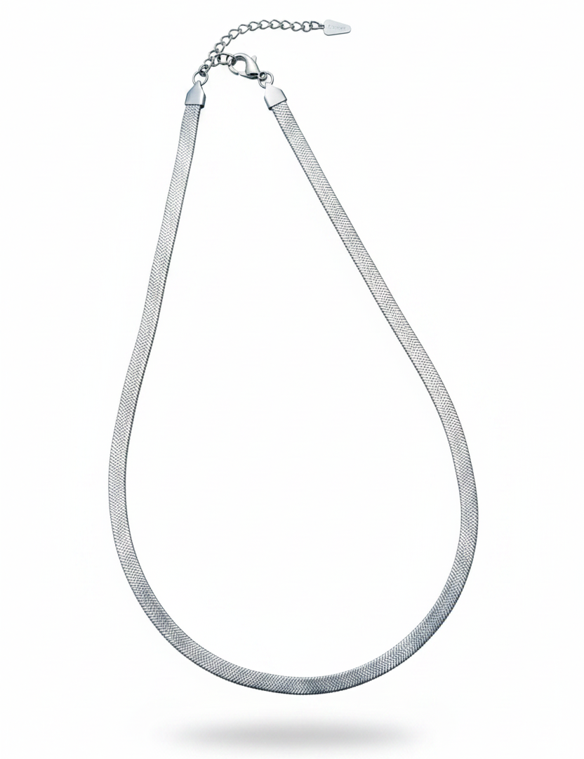 Collana herringbone argento