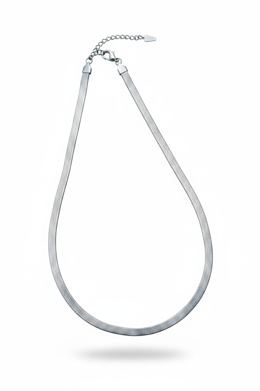 Collana herringbone argento
