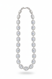 Collana Lunga Sunburst Argento