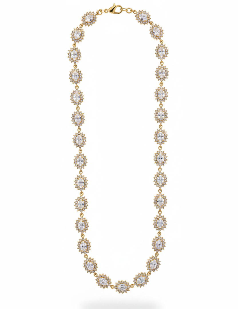 Collana Lunga Sunburst Oro