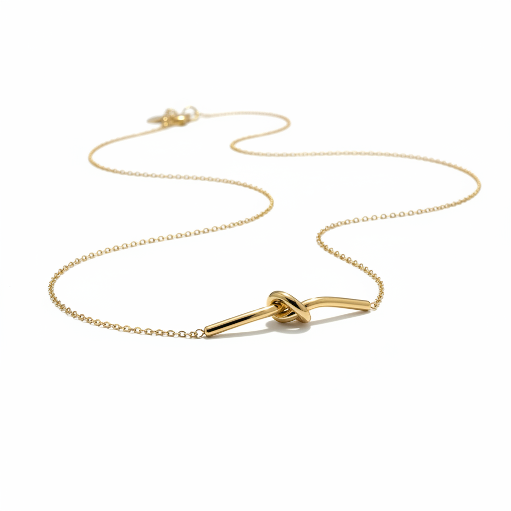 Collana nodo argento - movimento ondeggiante