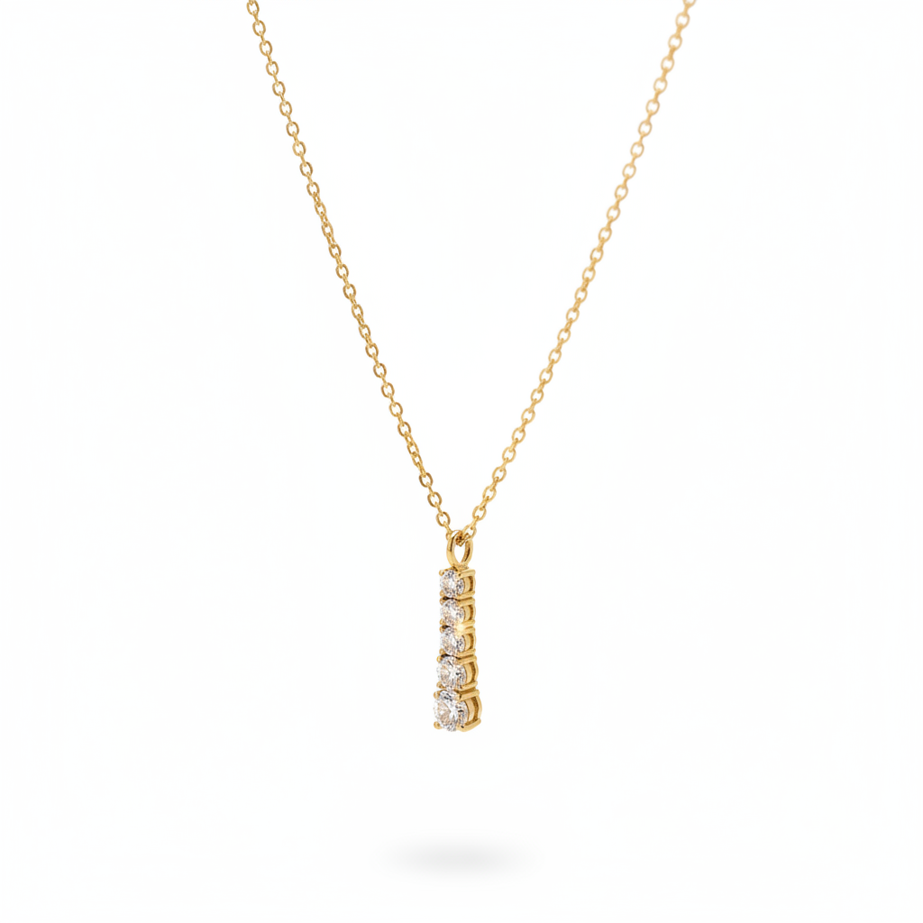 Collana oro con diamanti - dettaglio professionale