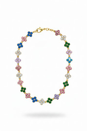 Collana oro multicolore rifatta - foto professionale