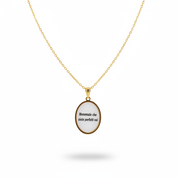 Collana pendente ovale oro - Menomale che siete perfetti voi