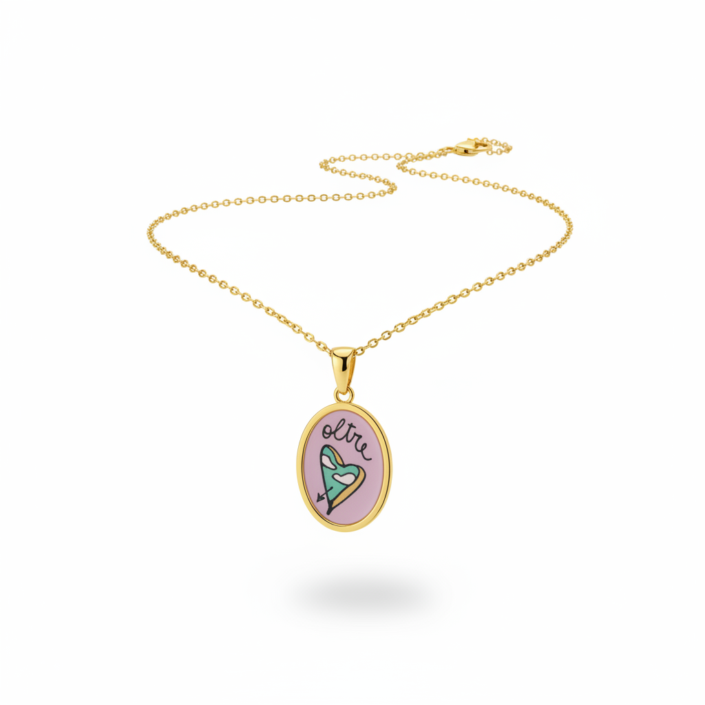 Collana pendente ovale oro - Oltre