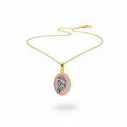 Collana pendente ovale oro - Oltre