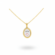 Collana pendente ovale oro - VITA