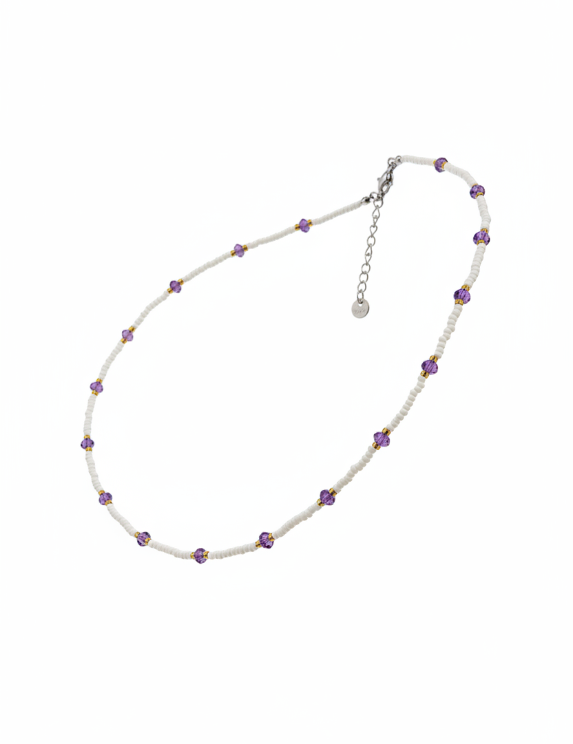 Collana Perline Porpora