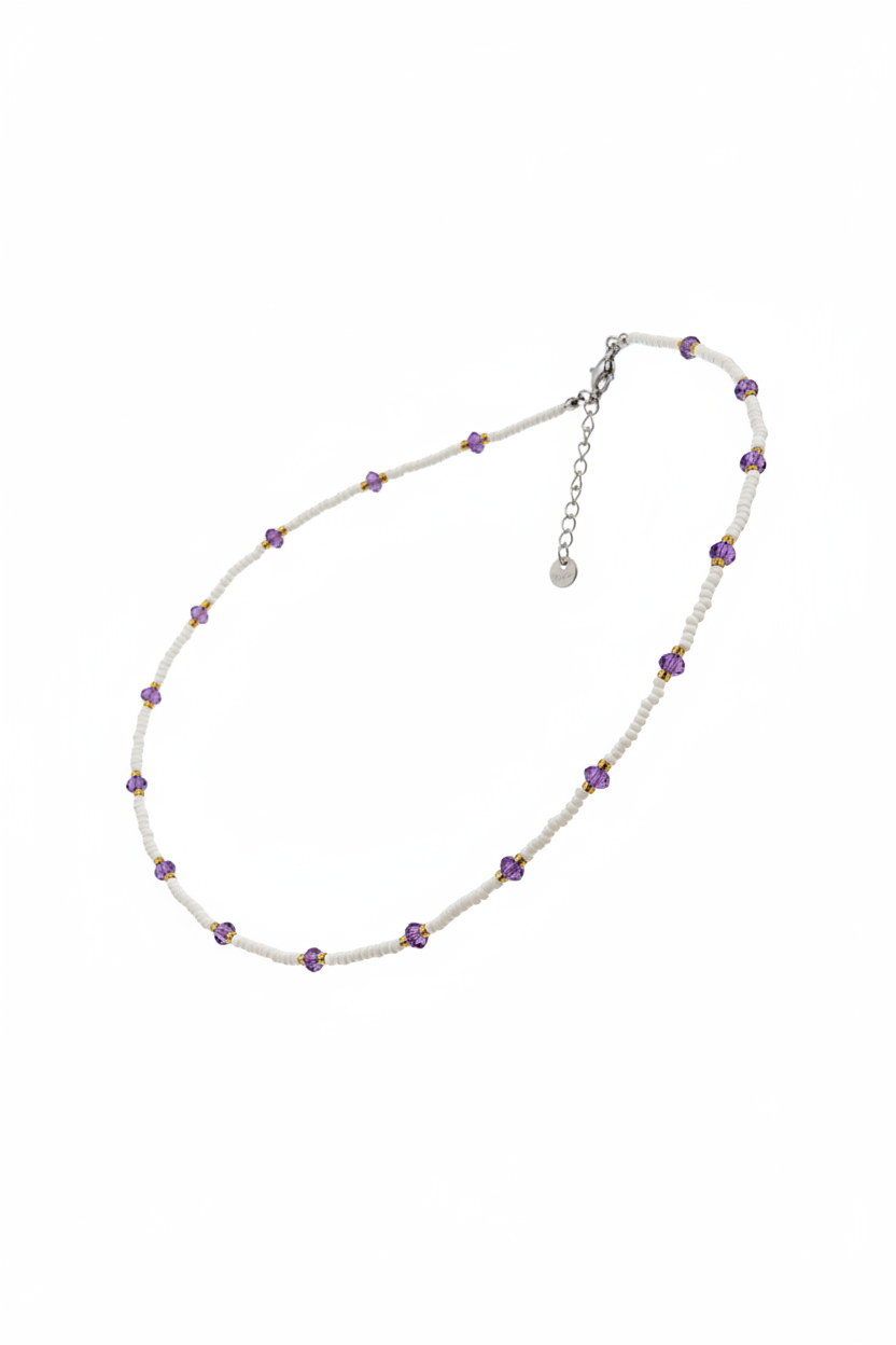 Collana Perline Porpora