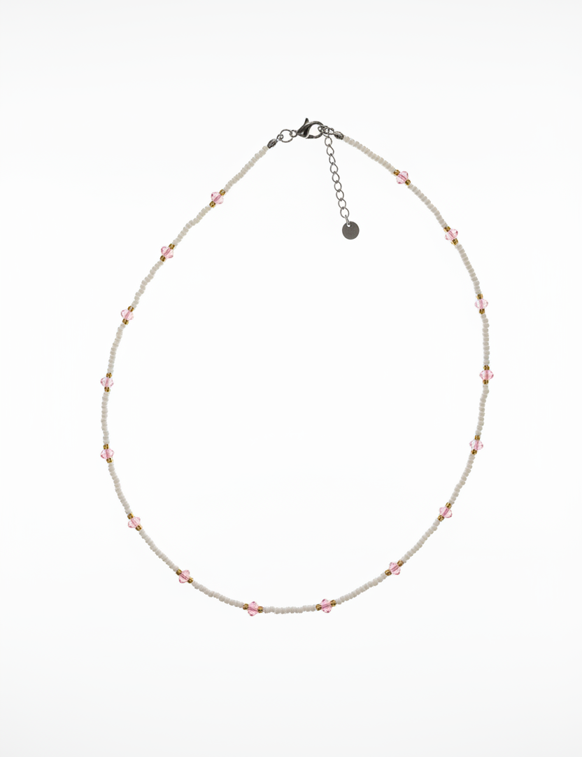 Collana Perline Rosa