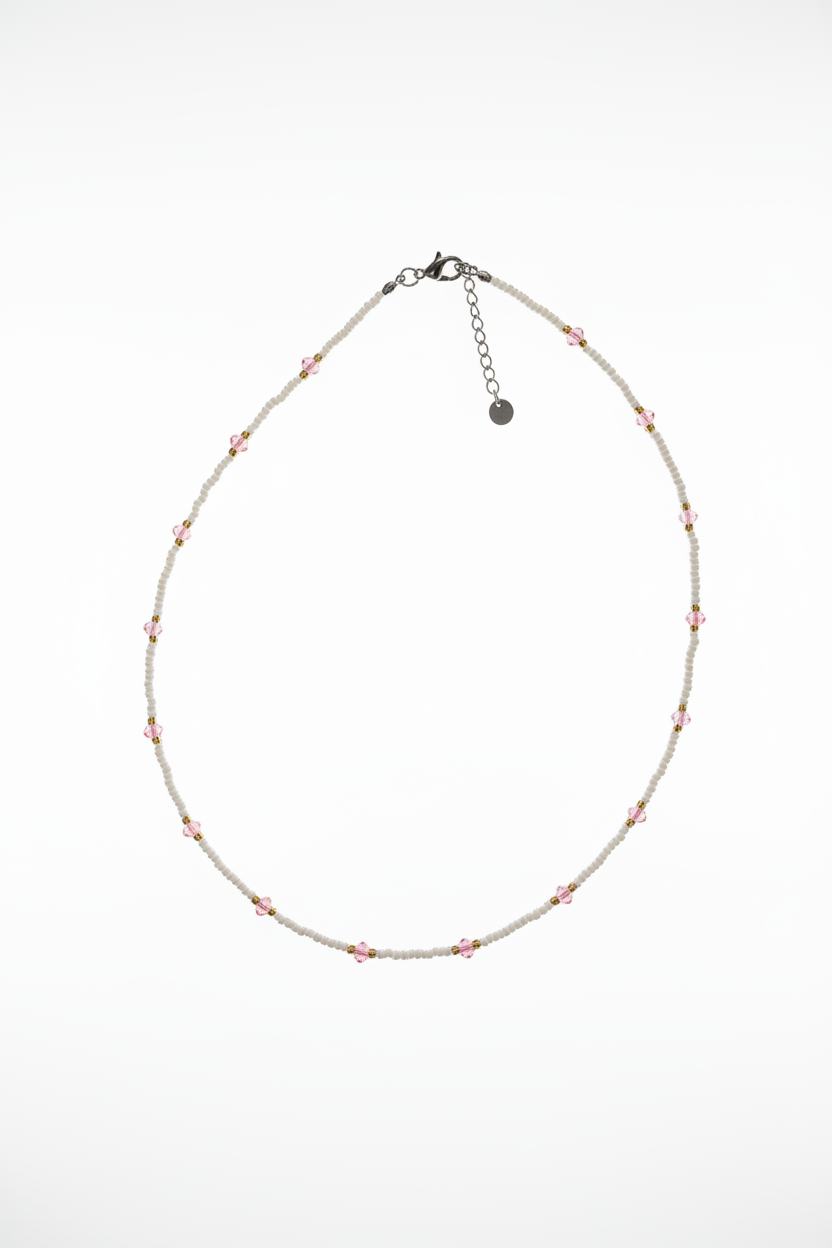 Collana Perline Rosa