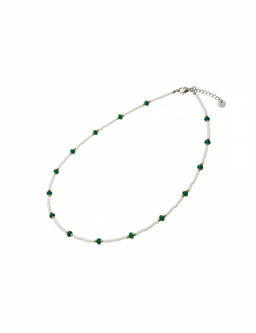 Collana Perline Verde