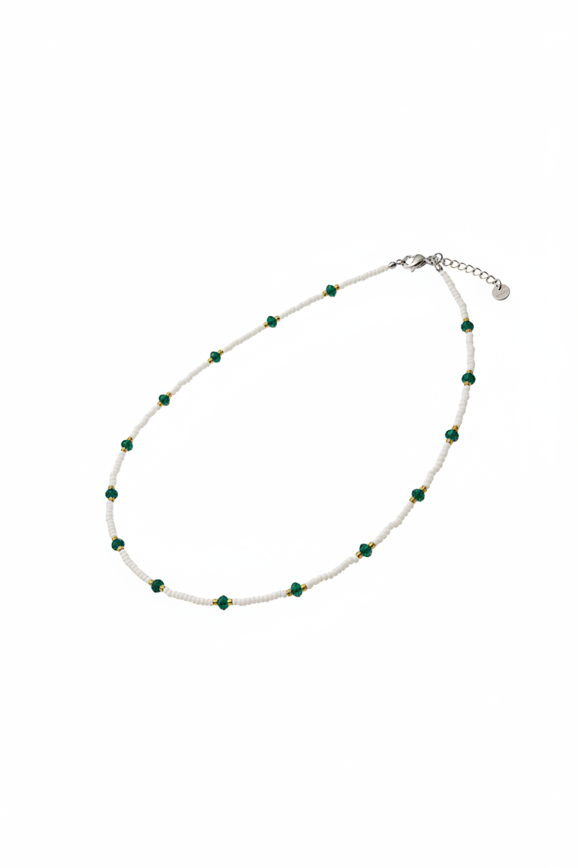 Collana Perline Verde