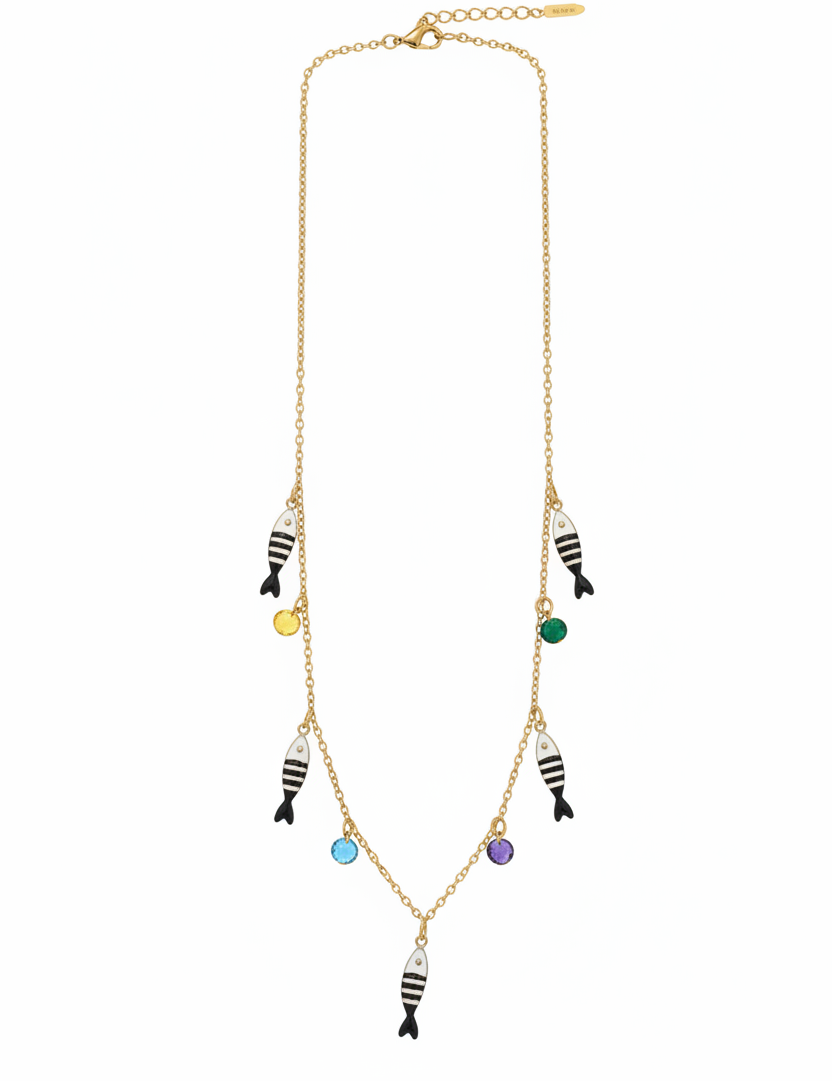 Collana pesci floating verticale