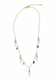 Collana pesciolini azzurri oro – campo largo
