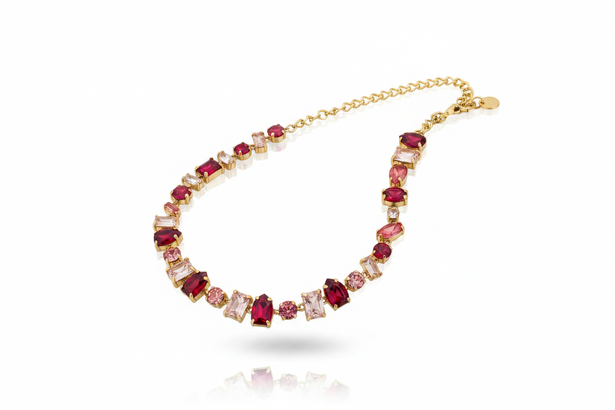 Collana pietre rosse - orizzontale