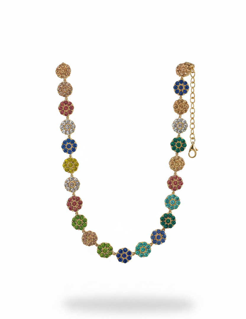 Collana Rosetta Multicolor Oro
