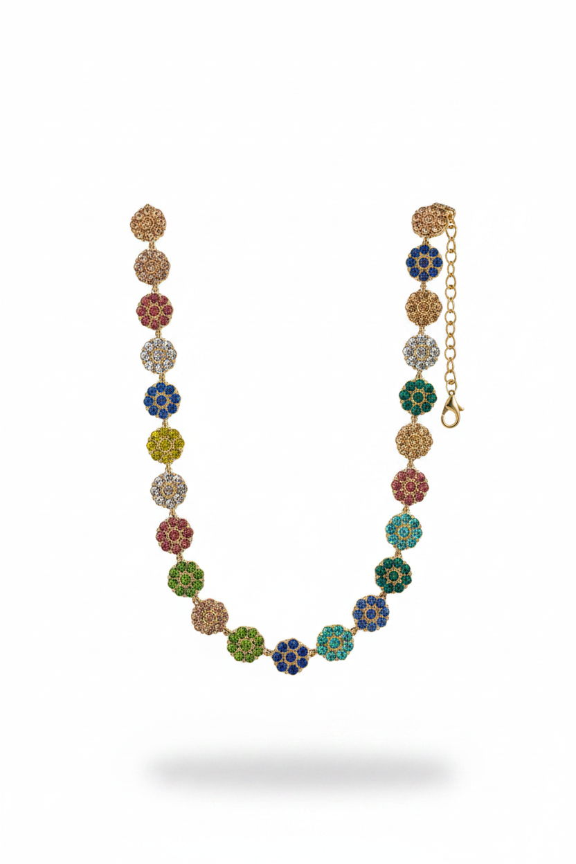 Collana Rosetta Multicolor Oro