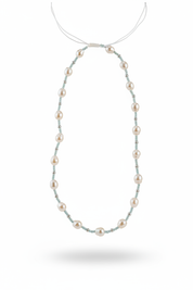 Collana silver perle crema verticale