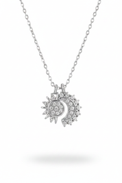 Collana sole luna argento