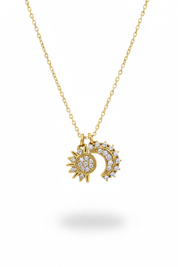 Collana sole luna oro