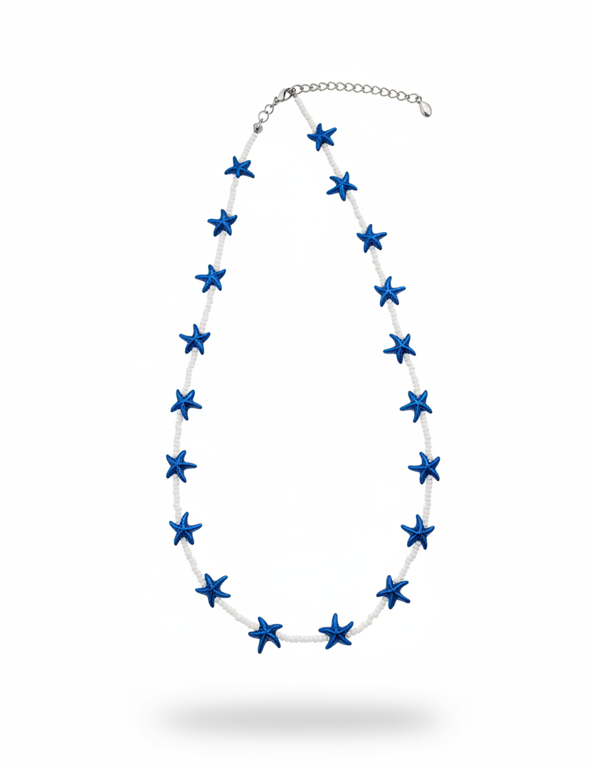 Collana stelle marine blu elettrico 2:3
