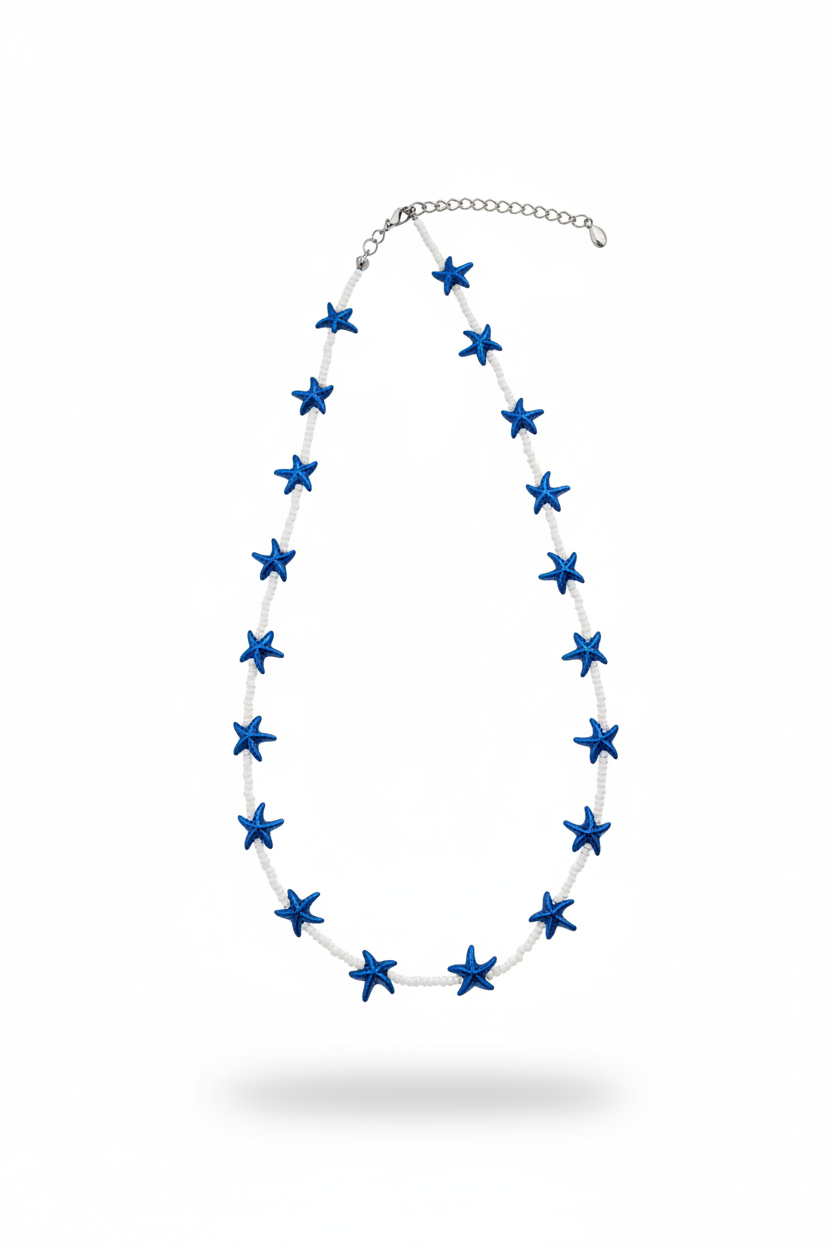 Collana stelle marine blu elettrico 2:3