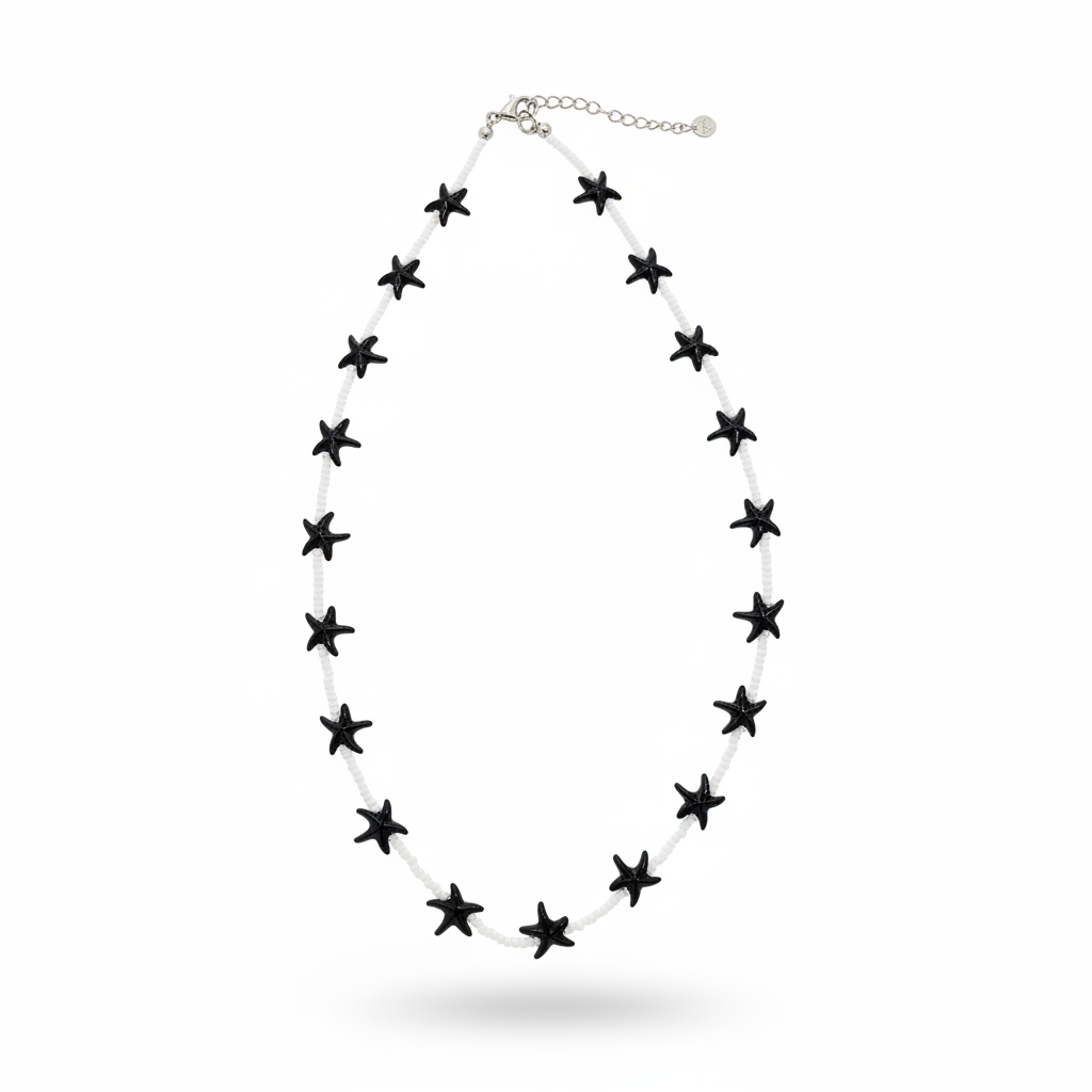 Collana stelle marine nere 1:1