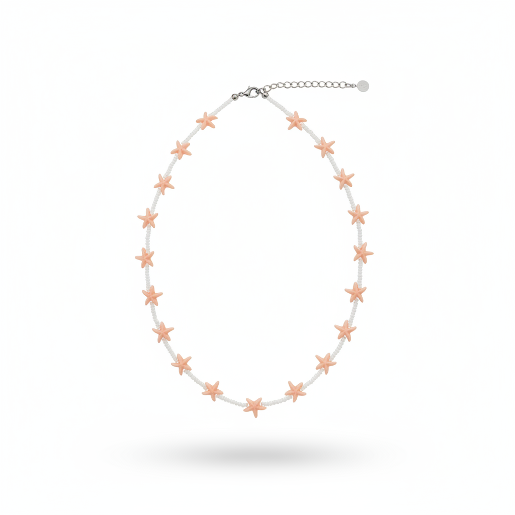 Collana stelle marine rosa pesca 1:1
