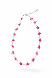 Collana stelle marine rosa - posa diagonale