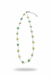 Collana stelle marine teal-giallo 2:3