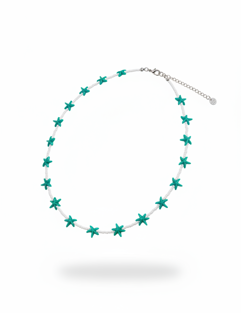 Collana stelle marine verde smeraldo 2:3