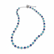 Collana tennis blu - argento