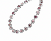 Collana tennis rosa - argento